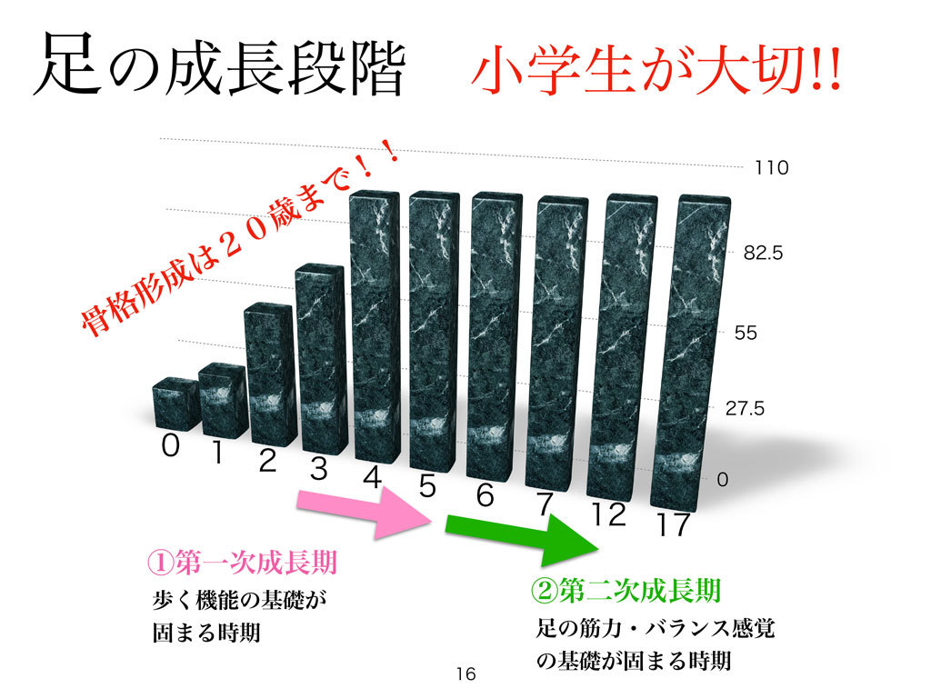 足の成長段階